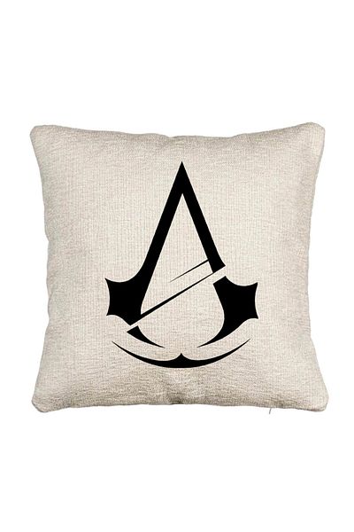 BEKZ Fata de perna Canapea cu Assasin&apos;s Creed Fans 2, 40x40 cm, Cu fermoar