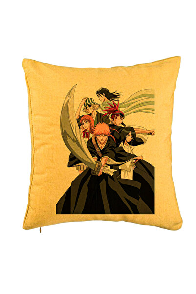 BEKZ Față de pernă cu personaje Bleach, 40x40 cm, galbenă