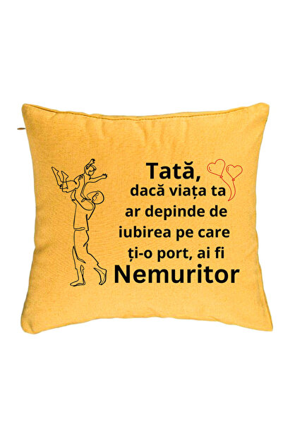 BEKZ Μαξιλαροθήκη, Σχέδιο για Tata 10, 40x40 Εκ., Κίτρινη