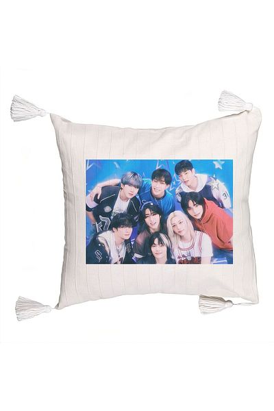BEKZ Fringed Pillowcase, Stray Kids, 45×45 cm, With zipper