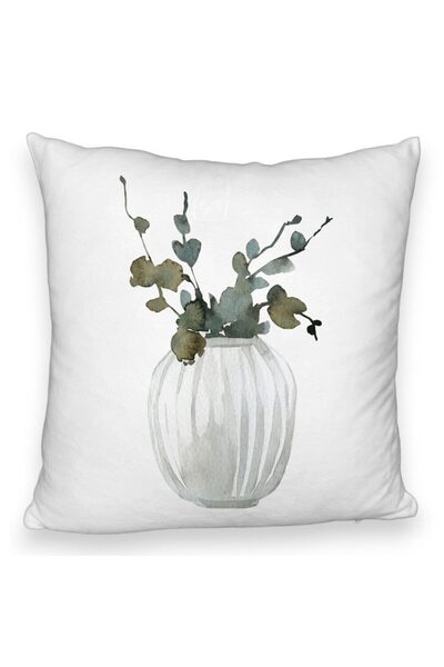 BEKZ Față de pernă pufoasă cu tematică de Crăciun, 11, 40x40 cm, albă