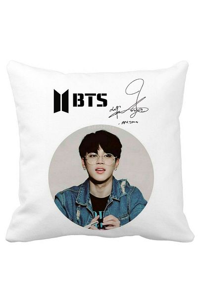 BEKZ Bts Jimin Pillowcase, 40x40 Cm, White, Matte