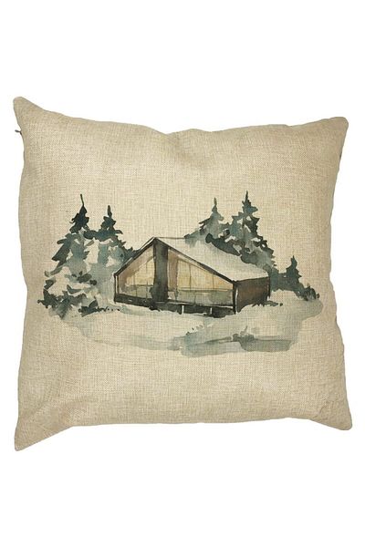 BEKZ Perna Decorativa cu tematica de Craciun, 6, 40x40 cm, Husa Detasabila, Burduf