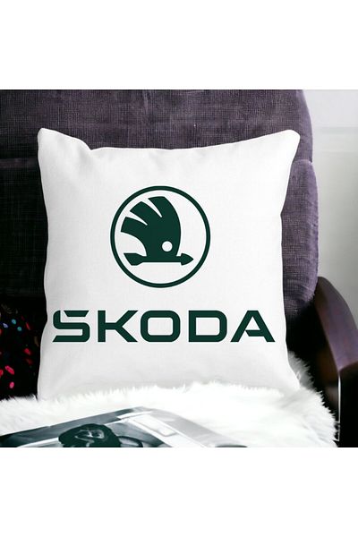 BEKZ Skoda Square Pillowcase, 40x40 cm, White, Matte, Removable Cover, Bellows