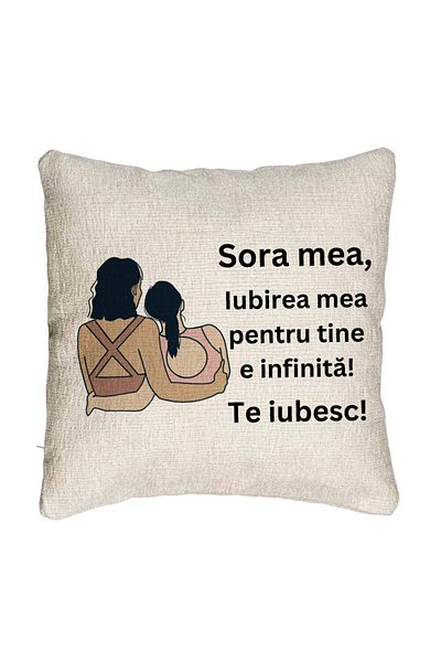 BEKZ Perna Decorativa Canapea Sora mea 12, 40x40 cm, Cu fermoar