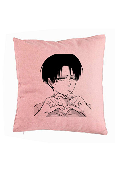 BEKZ Față de pernă, model Love You Levi, 40x40 cm, roz