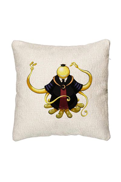 BEKZ Perna Decorativa Canapea cu Asassination Classroom Professor, 40x40 cm, Cu fermoar