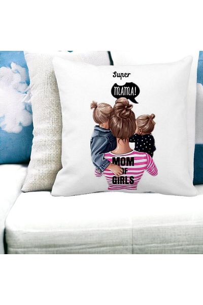 BEKZ Super Mama Square Pillowcase, 40x40 Cm, White, Matte