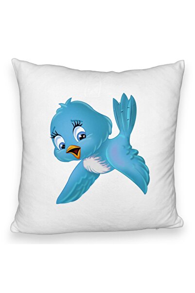 BEKZ Μαξιλαροθήκη Fluffy, με σχέδιο Tweettweet, 40x40 εκ., Λευκό