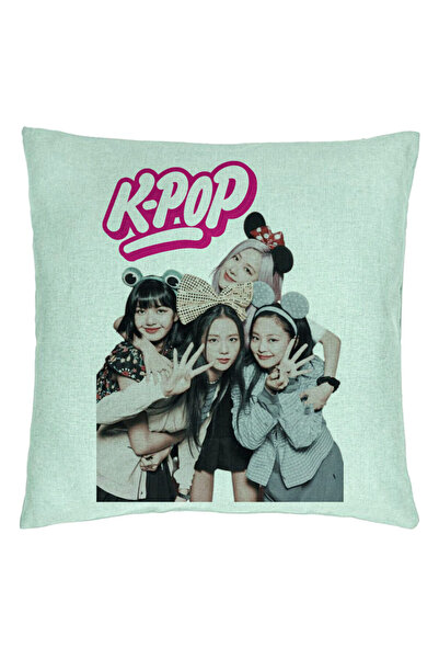 BEKZ Διακοσμητικό μαξιλάρι K-pop, 40x40 εκ., Μέντα Πράσινο, Αφαιρούμενο κάλυμ...