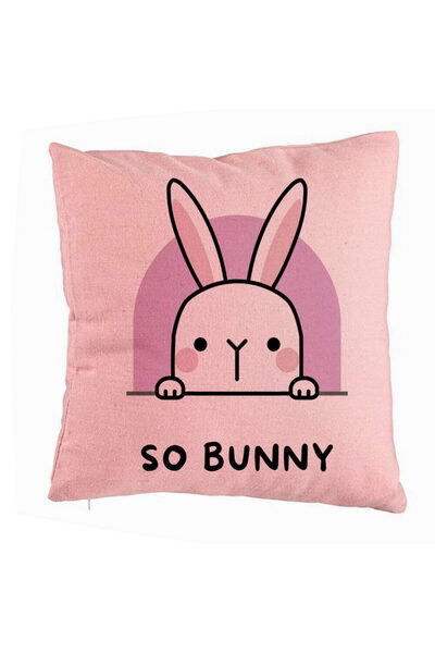 BEKZ Față de pernă, model So Bunny, 40x40 cm, roz