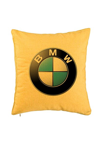 BEKZ Perna Decorativa, BMW, 40x40 cm, Galben, Husa Detasabila, Burduf