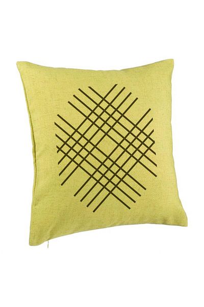 BEKZ Perna Decorativa, Model Vera, 40x40 cm, Verde, Husa Detasabila, Burduf