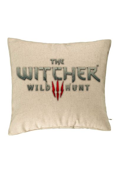 BEKZ Față de pernă cu textul The Witcher, 40x40 cm, bej