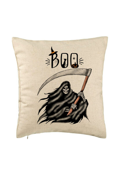 BEKZ Față de pernă cu motivul Grim Reaper, Halloween, 40x40 cm, bej