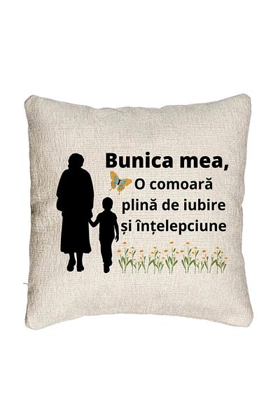 BEKZ Perna Decorativa Canapea pentru Bunicul 19, 40x40 cm, Cu fermoar