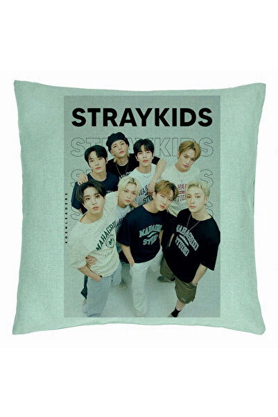 BEKZ Διακοσμητικό Μαξιλάρι, Stray Kids 4, 40×40 cm, Πράσινο της Μέντας, Αφαιρ...