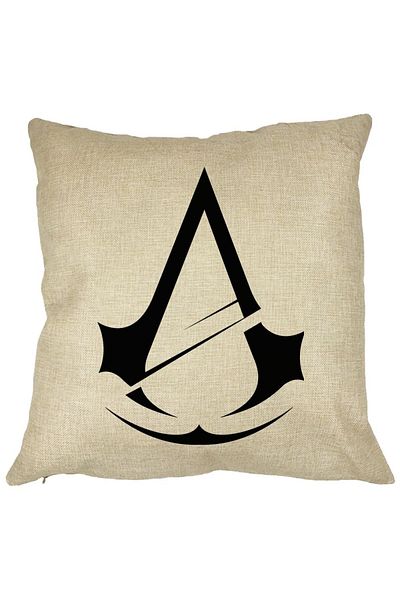 BEKZ Perna Decorativa cu Assasin&apos;s Creed Fans 2, 40x40 cm, Husa Detasabila, Burduf