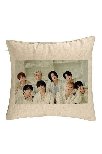 BEKZ Perna Decorativa, Stray Kids 14, 40×40 cm, Bej, Husa Detasabila, Burduf