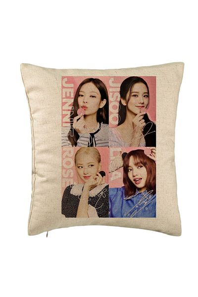 BEKZ Față de pernă Blackpink, Model 5, 40x40 cm, bej