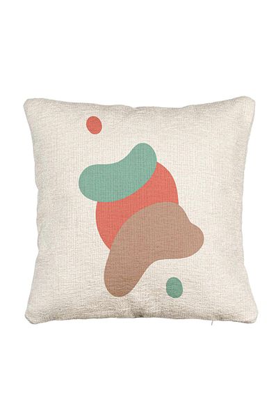 BEKZ Fata de perna Canapea, Model Abstracta 9, 40x40 cm, Cu fermoar