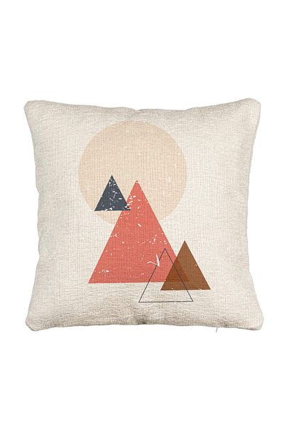 BEKZ Perna Decorativa Canapea, Model Abstracta Forme Geometrice 4, Multicolor, 40x40 cm, Cu fermoar
