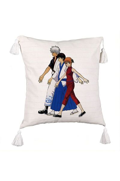 BEKZ Gintama Fringed Pillowcase, 45x45 cm, Ecru, With zipper