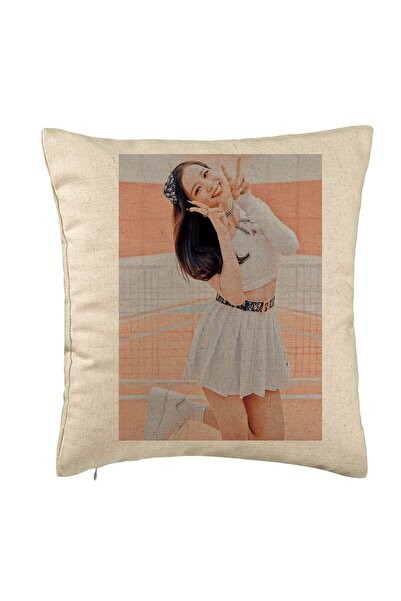 BEKZ BlackPink Jisoo Decorative Pillow 2, 40×40 cm, Beige, Removable Cover, B...