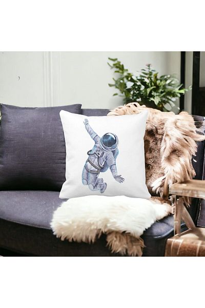 BEKZ Pillowcase, On The Moon, 40x40 Cm, White, Matte