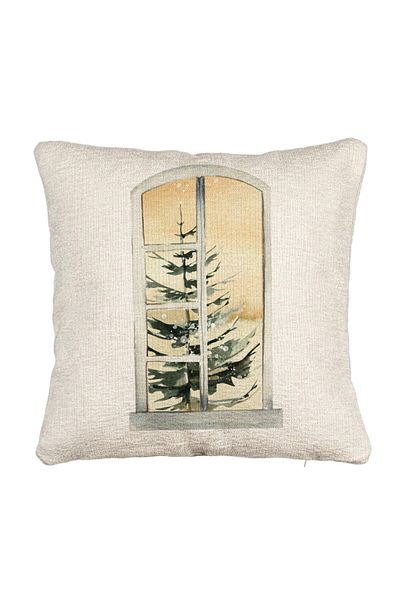 BEKZ Fata de perna Canapea cu tematica de Craciun, 5, 40x40 cm, Cu fermoar
