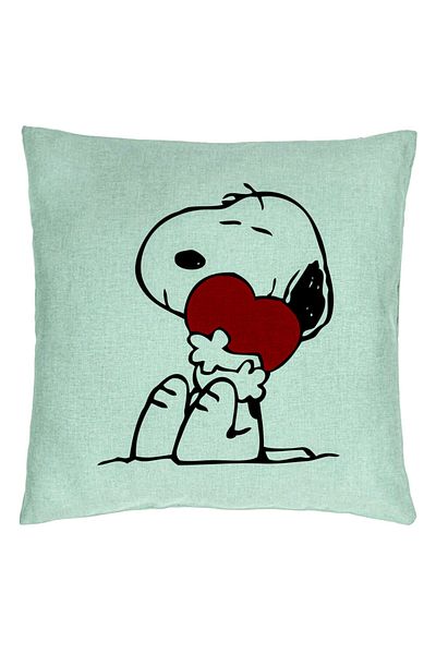 BEKZ Fata de Perna, Model Doggo Love, 40x40 Cm, Verde Menta