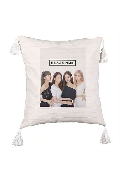 BEKZ BlackPink Fringed Pillowcase, Model 6, 45×45 cm, With zipper