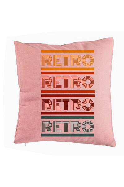 BEKZ Perna Decorativa, Model Retro Colors, 40x40 cm, Roz, Husa Detasabila, Bu...