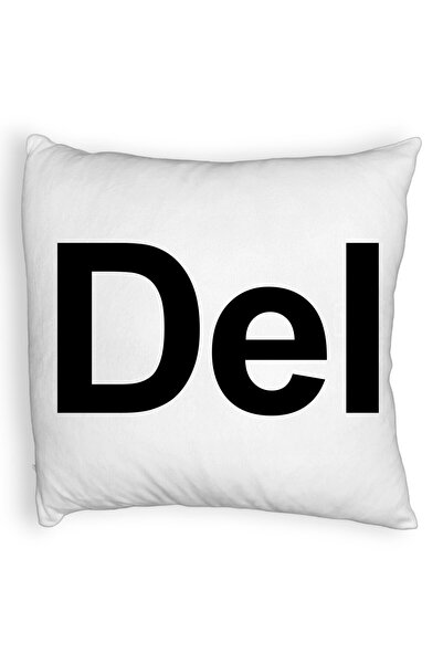 BEKZ Perna Decorativa Fluffy, Model Del, 40x40 cm, Alba, Husa Detasabila, Burduf