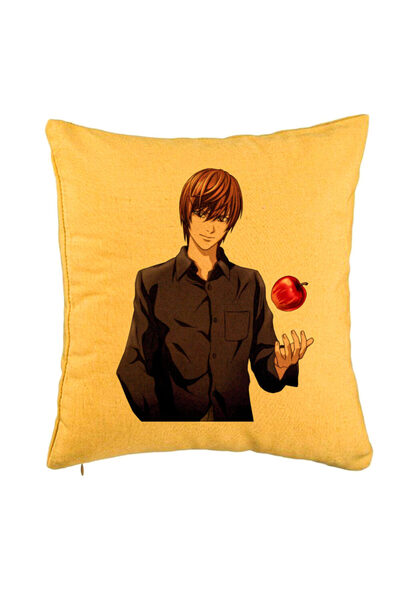 BEKZ Perna Decorativa cu Death Note SV, 40x40 cm, Galben, Husa Detasabila, Bu...