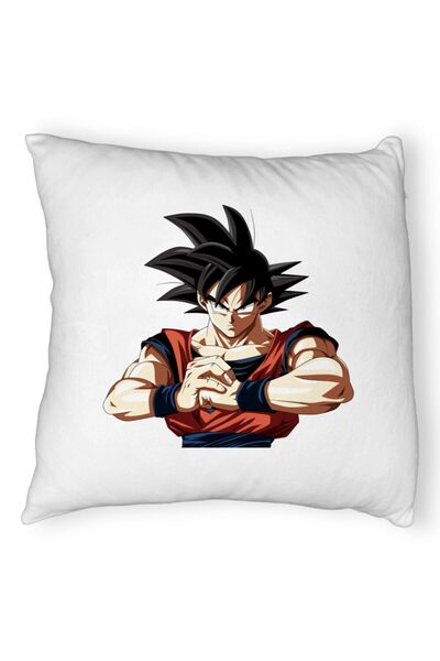 BEKZ Χνουδωτό Διακοσμητικό Μαξιλάρι με τον Dragonball Goku 2, 40x40 εκ., Λευκ...