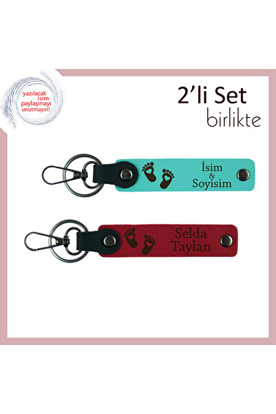 Miaju مجموعة من قطعتين من الجلد بتصميم دائم، نمط قلب القدم، كهدية أولى لطفلك،...