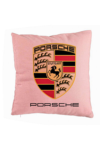 BEKZ Декоративна възглавница, модел Porsche, 40x40 см, розова, с подвижен кал...