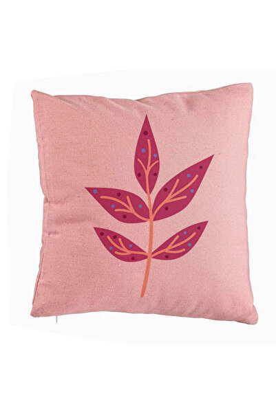 BEKZ Perna Decorativa, Model Florale Yuko, 40x40 cm, Roz, Husa Detasabila, Bu...