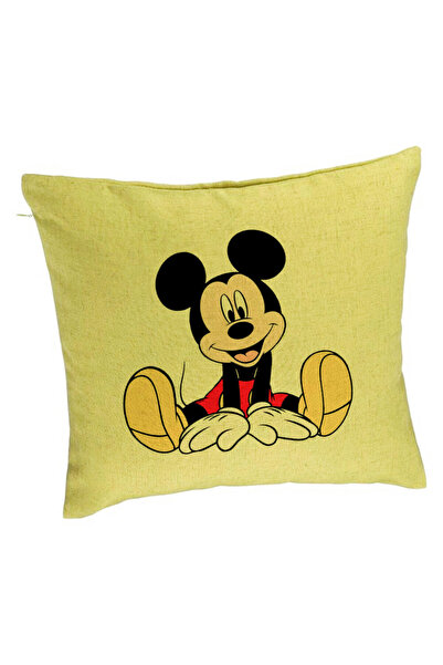 BEKZ Față de pernă, model Mickey Mouse pentru copii, 40x40 cm, verde