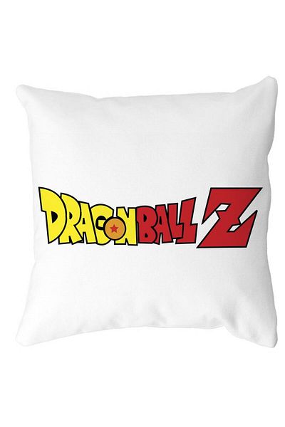 BEKZ Perna Decorativa cu Dragonball Logo, 40x40 cm, Alba, Mata, Husa Detasabila, Burduf