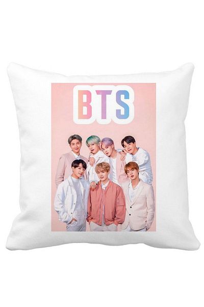 BEKZ Bts Army 6 Pillowcase, 40×40 Cm, White, Matte