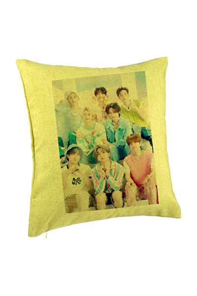 BEKZ Διακοσμητικό Μαξιλάρι, Stray Kids 2, 40×40 cm, Πράσινο, Αφαιρούμενο Κάλυ...