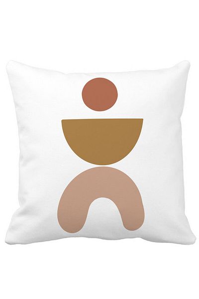 BEKZ Perna Decorativa Model Abstract Creativ 7,40x40 cm, Alba, Mata, Husa Detasabila, Burduf