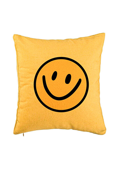 BEKZ Față de pernă, model Smiley Face 2, 40x40 cm, galben