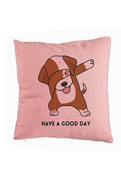 BEKZ Perna Decorativa, Model Have a Good Day, 40x40 cm, Roz, Husa Detasabila,...