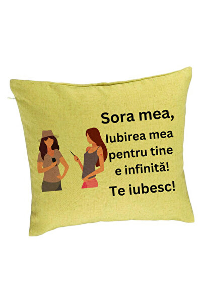 BEKZ Perna Decorativa Sora mea 16, 40x40 cm, Verde, Husa Detasabila, Burduf