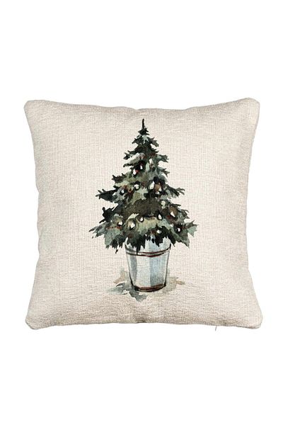 BEKZ Perna Decorativa Canapea cu tematica de Craciun, Brad 1, 40x40 cm, Cu fermoar