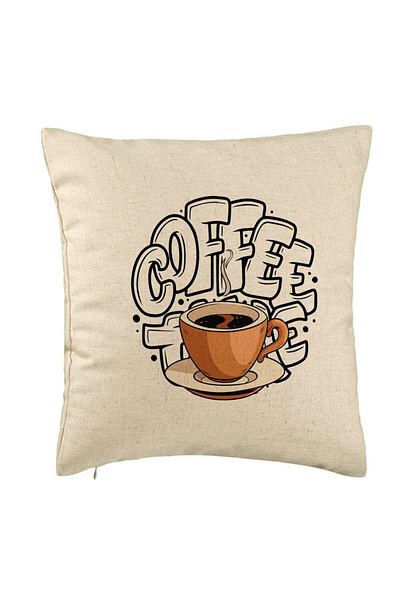 BEKZ Față de pernă, model Coffee Lover, 40x40 cm, bej