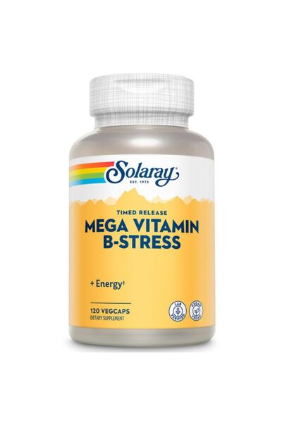 Solaray Mega Vitamin B-stress, 120 Veggie Capsules